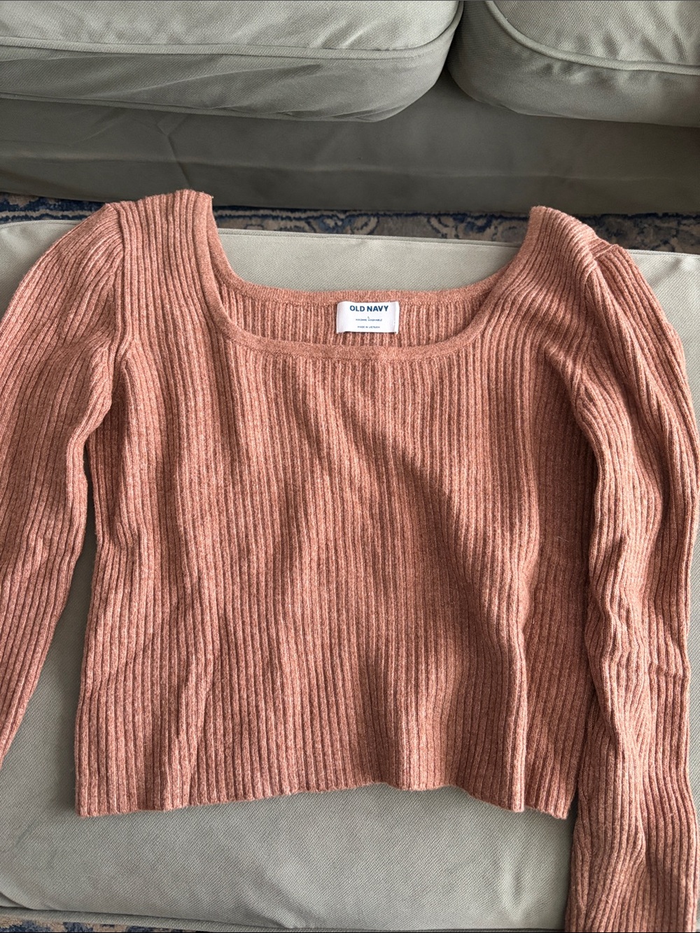Old Navy Ribbed Square Neck Long Sleeve Top